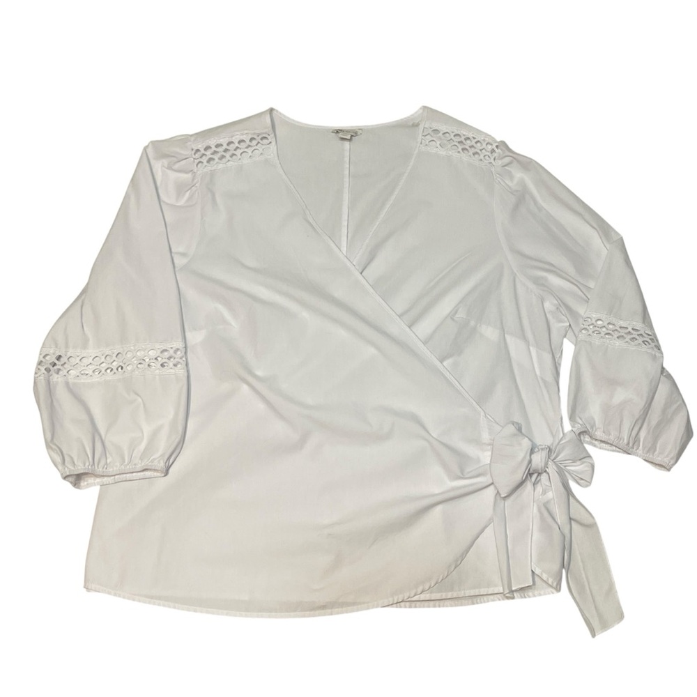 Cato Peasant Cottagecore Wrap Style Lace Business Casual Blouse Women's 22‎ / 24